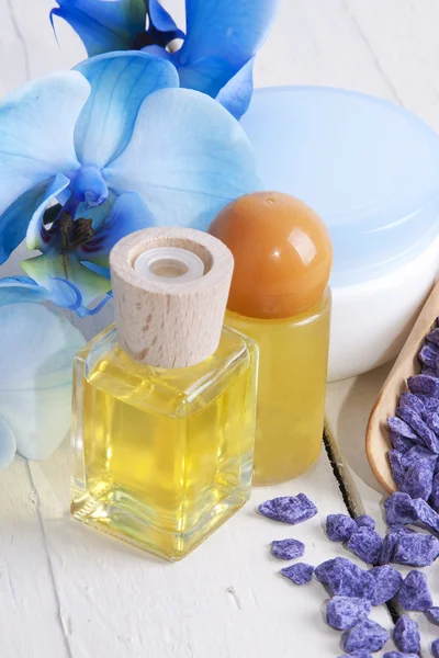 Olie en blue orchid — Stockfoto