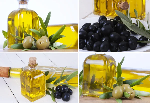 Skład oliwek i oliwy — Zdjęcie stockowe
