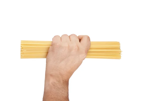 Spaghetti a mano isolati — Foto Stock