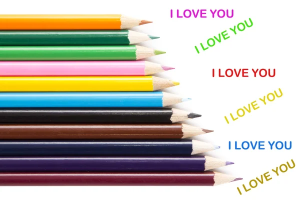 Crayons de couleur isolés — Photo