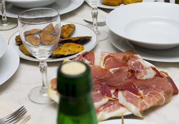 Ham on the table — Stock Photo, Image