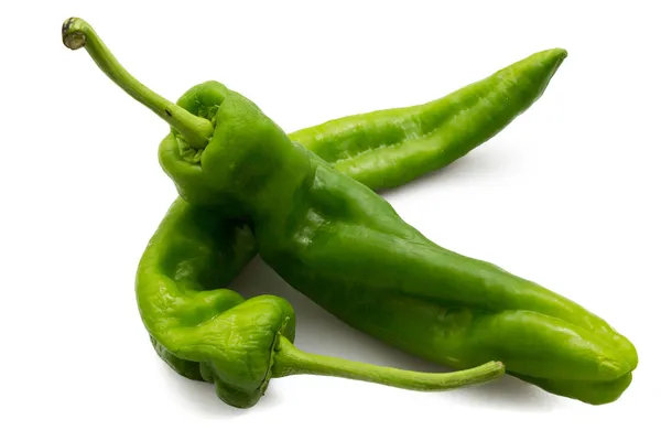 Green peppers isolated — Stock Photo, Image