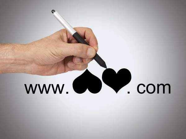 Website pointing pen — Stock Photo, Image