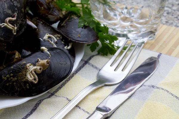 Tasty mussels — Stock Photo, Image