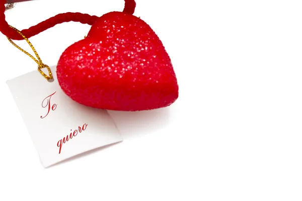 Kalpli sevgililer günü kartı — Stok fotoğraf