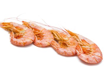 Lezzetli pişmiş karides.