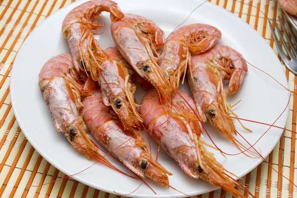 Tasty cooked shrimps — Stock Photo, Image