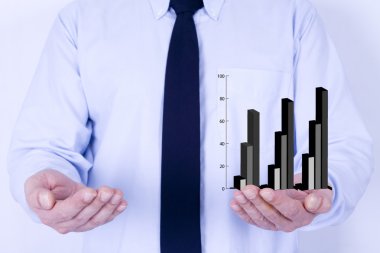 işadamı grafik ile