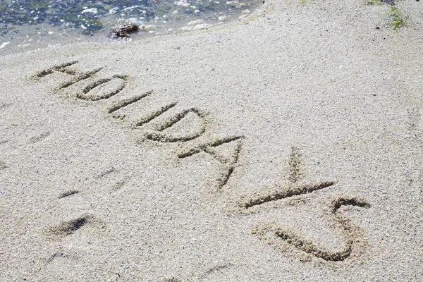 Words in the sand — Stock Photo, Image