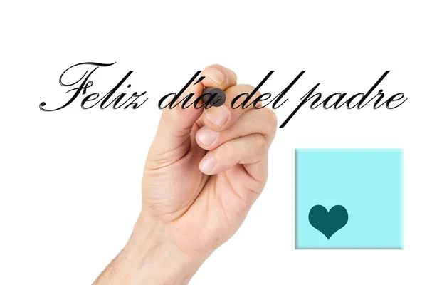 Tarjeta con letras de mano para el padre — Foto de Stock