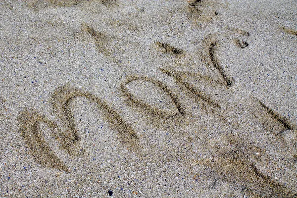 Lettering on the beach — Stock Photo, Image