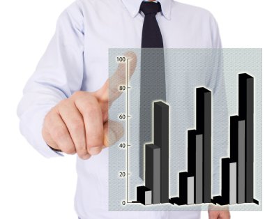 işadamı grafik ile