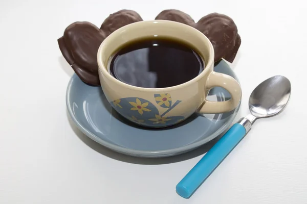 Frukost med kaffe — Stockfoto