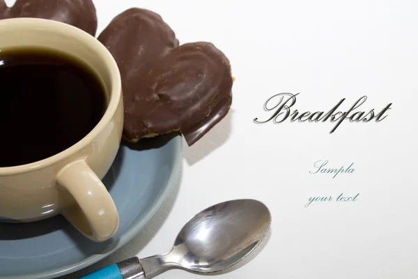 Frühstück mit Kaffee — Stockfoto