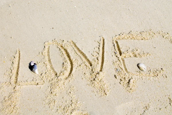 Words in the sand — Stock Photo, Image