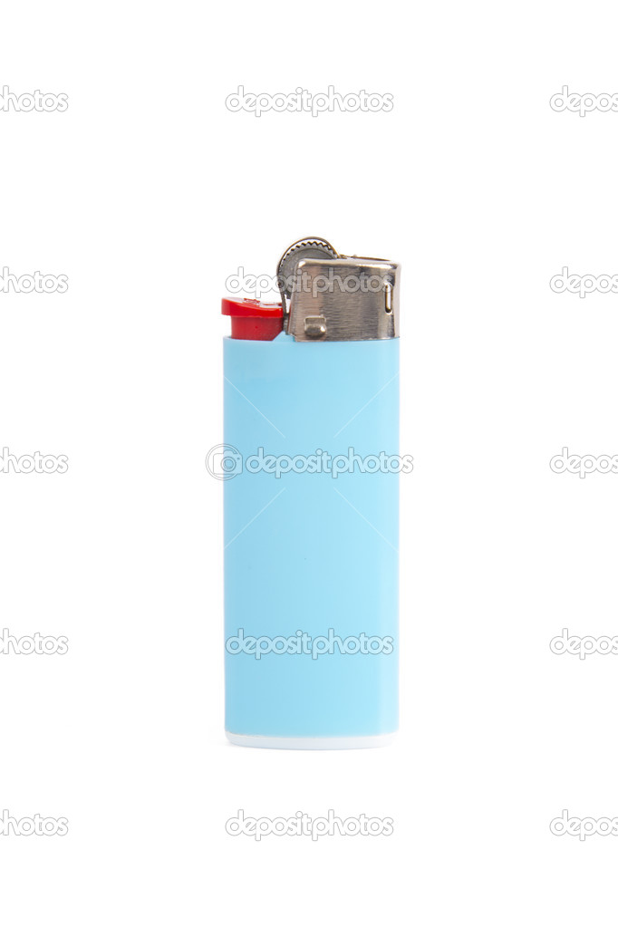 Isolated blue lighter