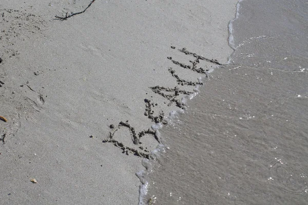 Letras en la playa —  Fotos de Stock