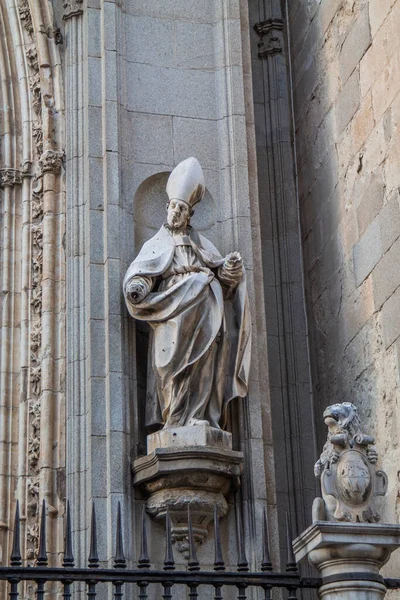 Figurák Katedrális Toledo Spanyolország Európa — Stock Fotó