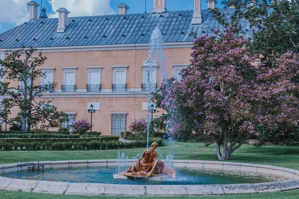 Jardines Fuentes Del Palacio Real Aranjuez Madrid España Europa —  Fotos de Stock