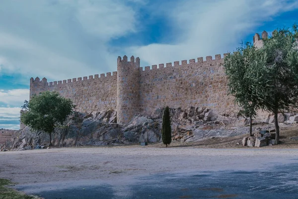 Avila Spanya Avrupa Nın Duvarı Veya Kulesi — Stok fotoğraf