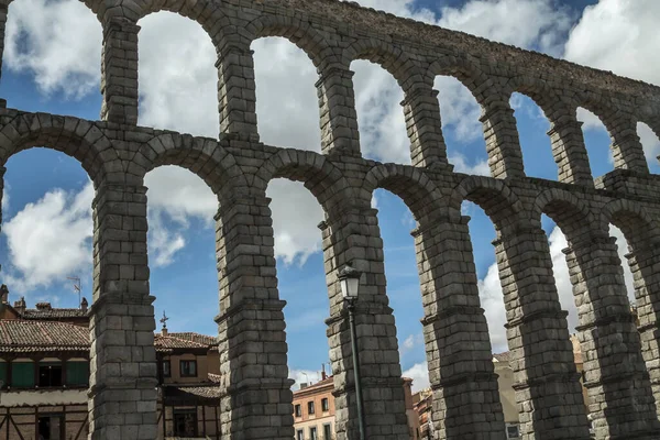 Monumento Storico Acquedotto Segovia Madrid Spagna Europa — Foto Stock