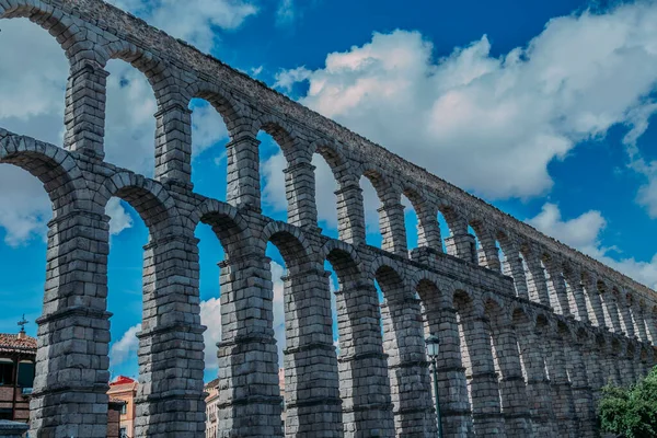 Segovia Spanya Avrupa Nın Tarihi Kemeri — Stok fotoğraf