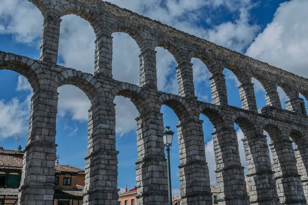 Monumento Storico Acquedotto Segovia Madrid Spagna Europa — Foto Stock
