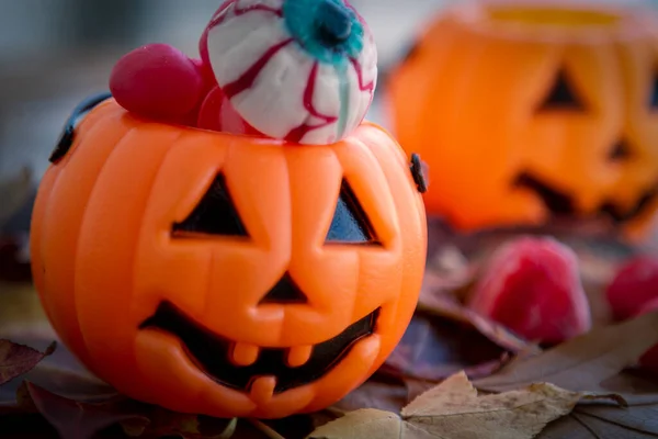Pumpkin Sweets Candies Happy Halloween — Stock Photo, Image