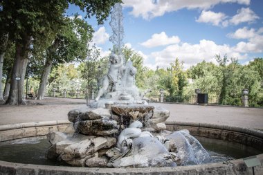 fountain of the royal palace of aranjuez ,madrid, spain, europe