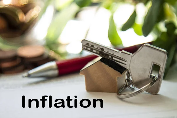 Begreppet Inflation Investeringar Och Hypotekslån — Stockfoto