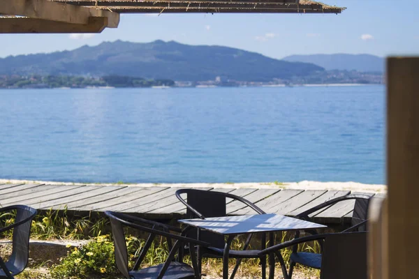 Bar Playa Verano Galicia España — Foto de Stock