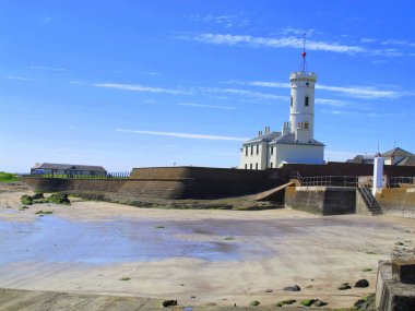 Sahil ve deniz feneri arbroath İskoçya