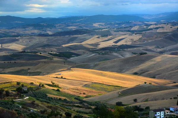 Paysages Ensoleillés Dans Campagne Molise Dans Sud Italie — Photo