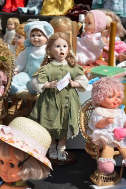 Castelnuovo don Bosco, Piedmont, Italy -04/25/2022- The annual antiques and vintage market