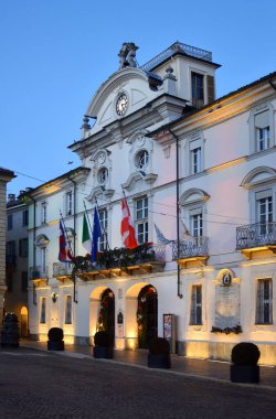 Asti, Piedmont, Italy. -01-08-2022- St. Secondo square with the city hall