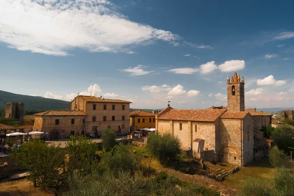 Monteriggiony 市街の城壁からの眺め — ストック写真