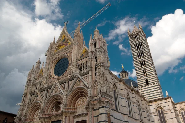 Facade of Cathedral in Siena — Stock Photo, Image