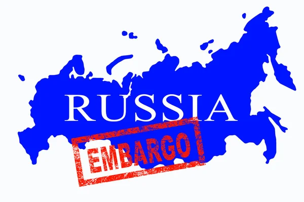 Sankcje Wobec Rosji Embargo Mapie Rosji Kryzys Stosunkach Międzynarodowych Sankcje — Zdjęcie stockowe