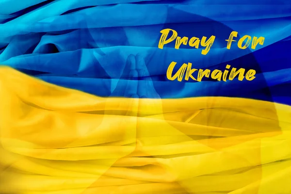 Ręce Człowieka Złożone Modlitwie Módl Się Ukrainę Stosunki Między Rosją — Zdjęcie stockowe