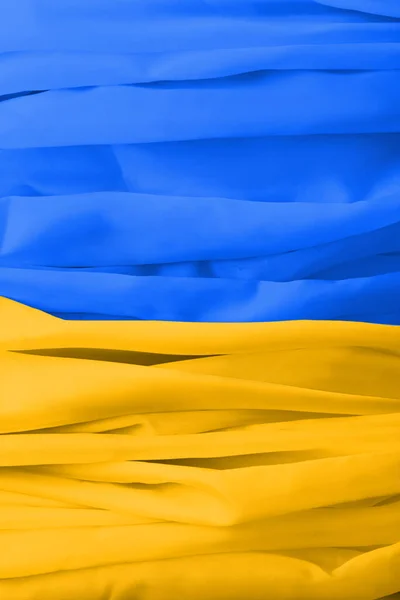 Streszczenie Tło Jedwabiu Żółty Niebieski Flaga Ukrainy — Zdjęcie stockowe