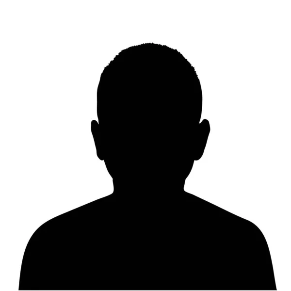 Vektor Silhouette Eines Jungen Auf Weißem Hintergrund — Stockvektor
