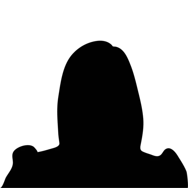 Silhouette Einer Unbekannten Jungen Frau Auf Weißem Hintergrund — Stockvektor