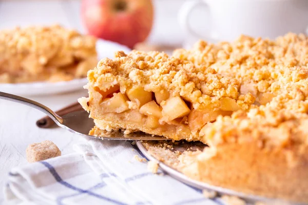 Яблочный Пирог Традиционный Домашний Сладкий Пирог — стоковое фото