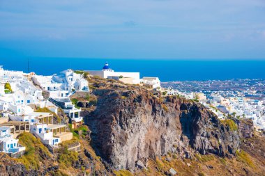 Eski Santorini 'nin güzel manzarası, Yunanistan