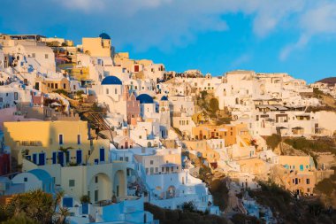 Santorini Adası 'nın güzel mimarisi, Yunanistan 