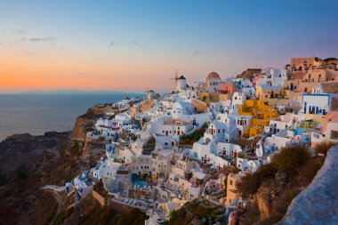 Santorini Adası 'nın güzel mimarisi, Yunanistan 
