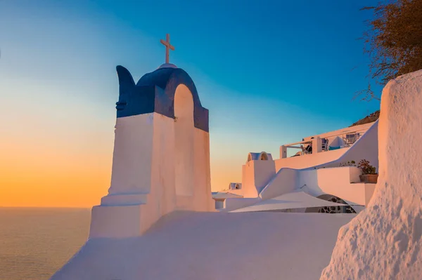 希腊圣托里尼岛上美丽的落日 — 图库照片