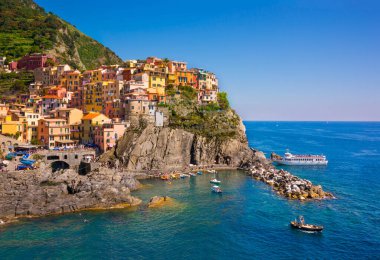 Manarola, Cinque Terre, İtalya-Haziran 5, 2017: vernazza, riomaggiore, liguria, ital