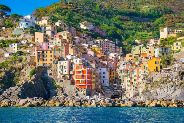 Casas Coloridas Terre Cinque Itália — Fotografia de Stock