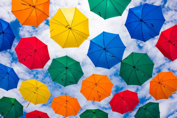 Kleurrijke Paraplu Straat — Stockfoto